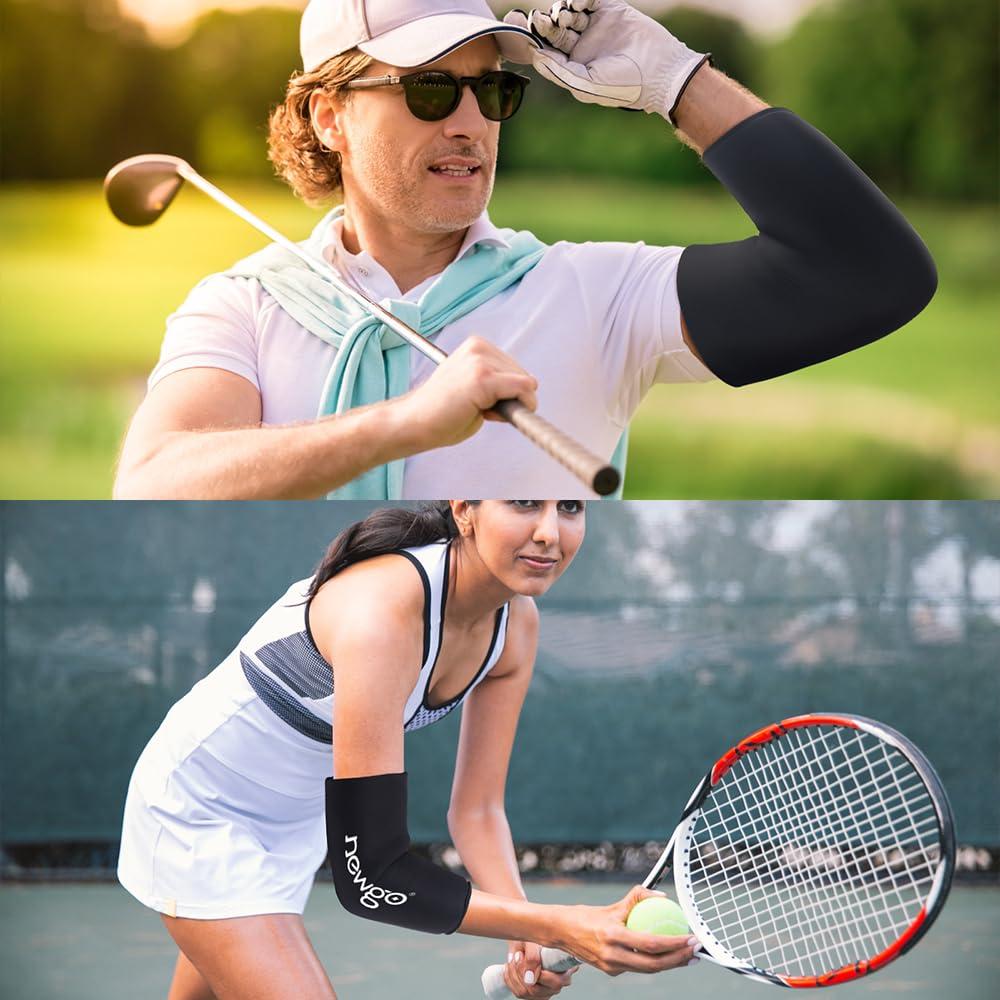 NEWGO NEWGO Elbow Ice Pack for Tendonitis, Elbow Ice Wrap Ice Sleeve Arm Flexible Ice Packs Cold Therapy Compression Ice Sleeve for Elbow, Knee, Calf Pain Relief, Inflammation, Injuries