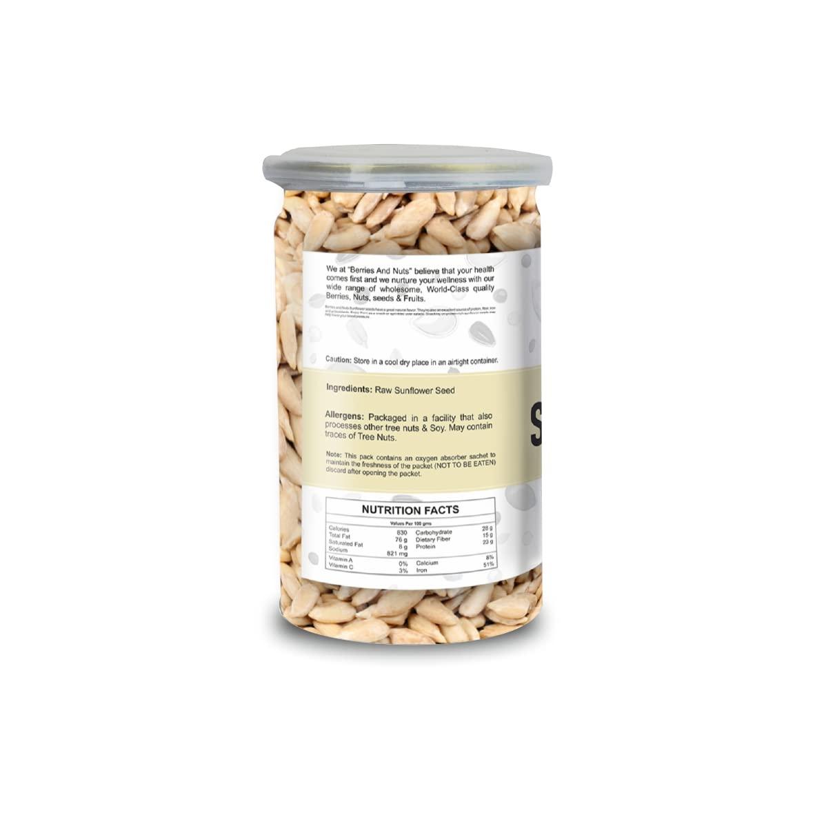 Berries And Nuts Berries And Nuts Premium Sunflower Seeds | 200 Grams | 1 Bottle of 200 Grams