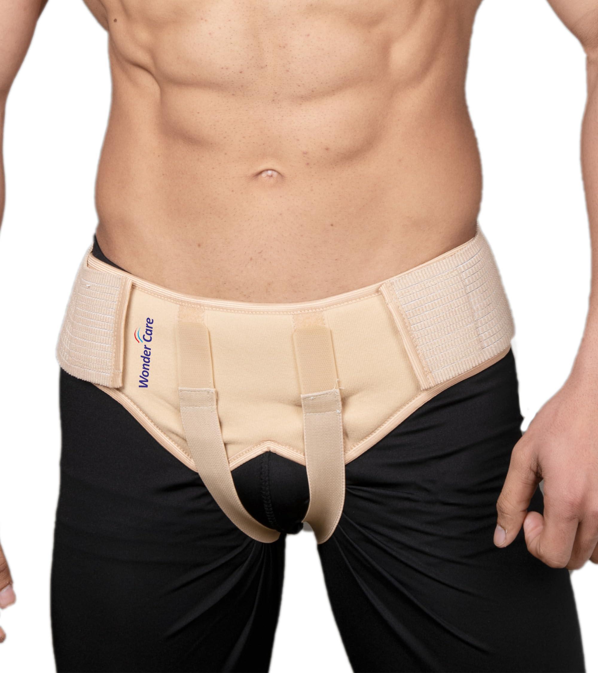 Wonder Care Wonder Care Hernia Belt for Men - Groin Hernia Support for Men, 2 Removable Compression Pads & Adjustable Groin Straps, Double inguinal Hernia Truss Brace (M)