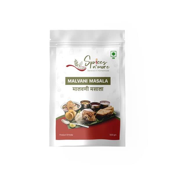 Spices n More Spices n More Malvani Masala For Cooking Delicious Dish with Natural Aroma & Authentic Taste Rich in Flavor, Naturally Processed and No Preservatives (500 gm)
