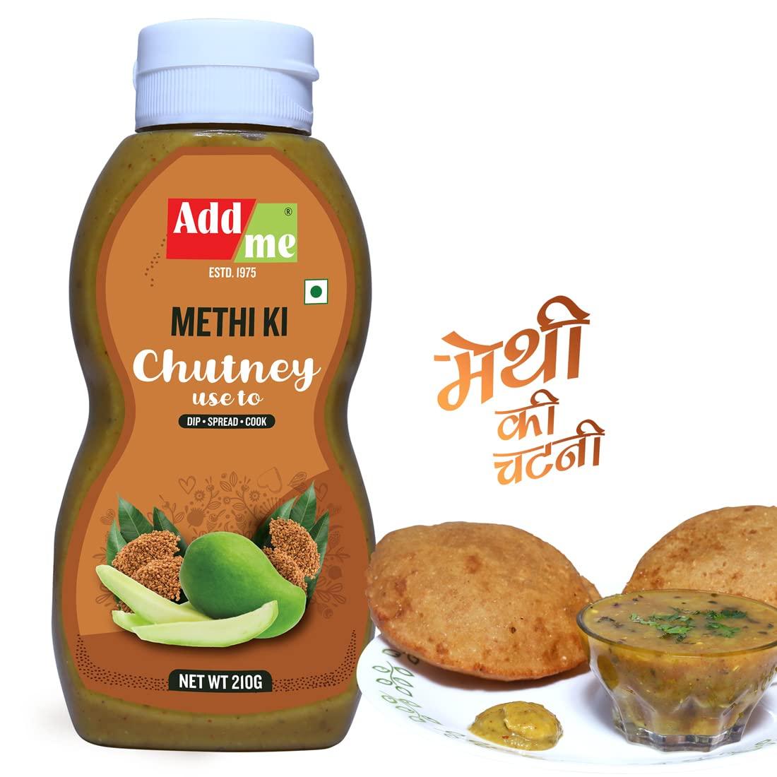 Add me Add me Khatti meethi sonth Chutney 240 G, Addme Mixed Pickle Chutney 210 G, & Addme Methi Dana achar Chutney 210 G ( 3 Bottles) = 660 Gm