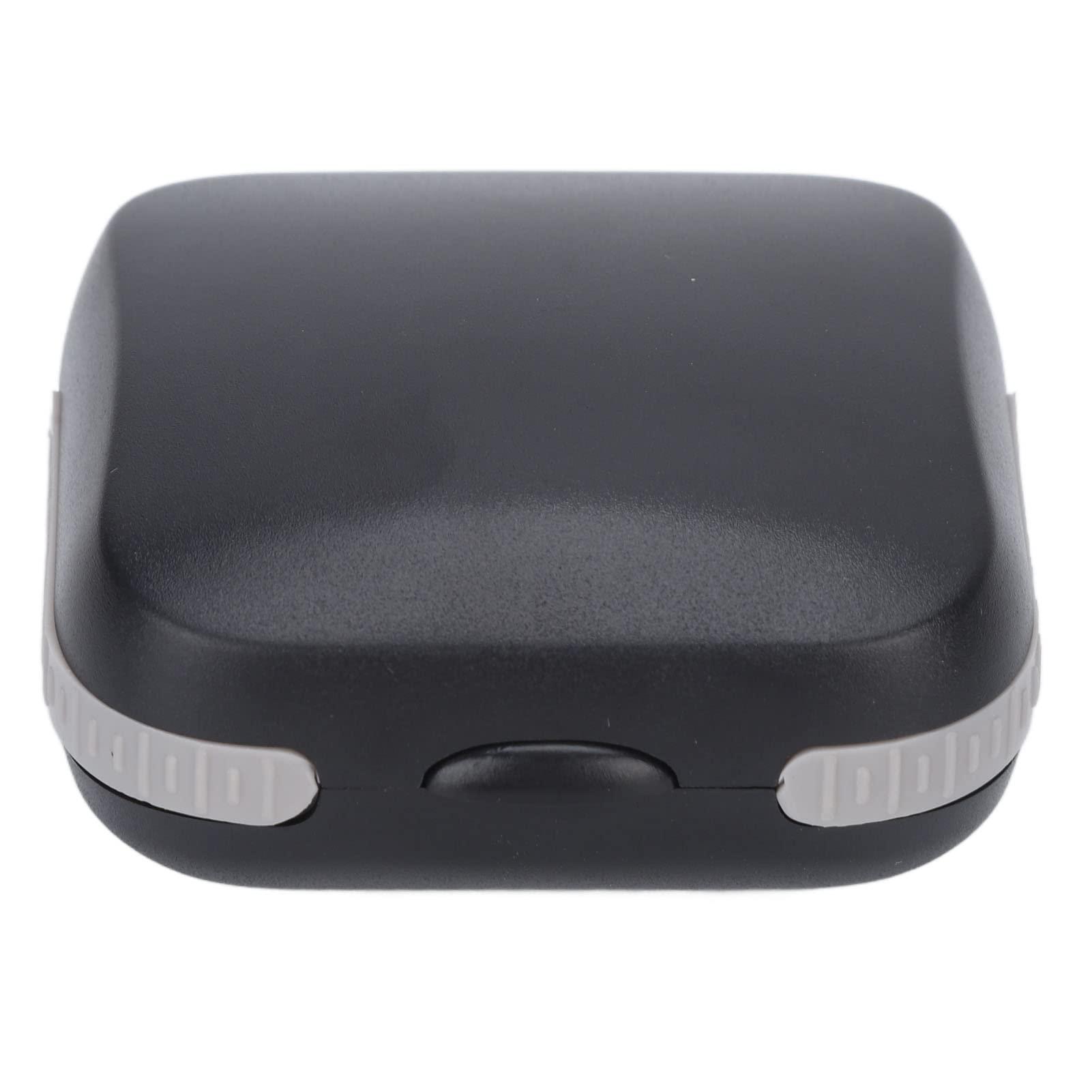 Jimdary CIC Hearing Aid Storage Box, Hearing Aid Case Waterproof Protection Black Impact Resistant for Travel