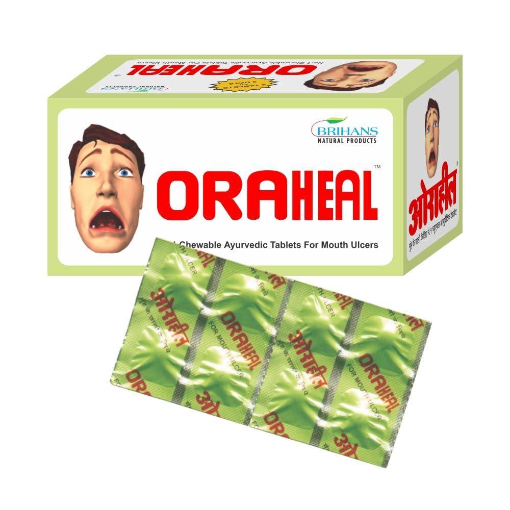Generic Oraheal Mouth Ulcer Tablet - 20 Strips/Box (Pack of 2)