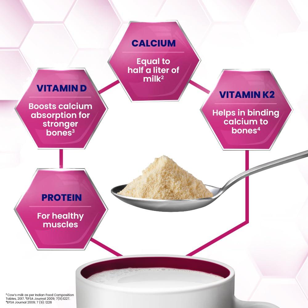 Horlicks Horlicks Women\'s Plus Caramel Nutrition Drink 400 G Refill Pack, Nutrition For Strong Bones With 100% Daily Calcium & Vitamin D - No Added Sugar - Powder