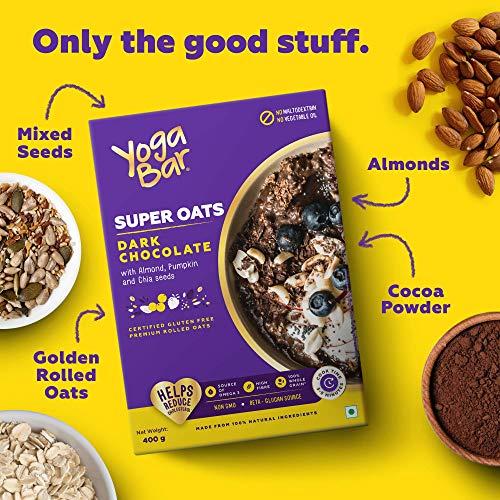 Yogabar Yogabar Multigrain Energy Snack Bars - ( Pack of 10 Bars ) | Dark Chocolate Flavour Premium Super Oats Combo Pack - 780gm