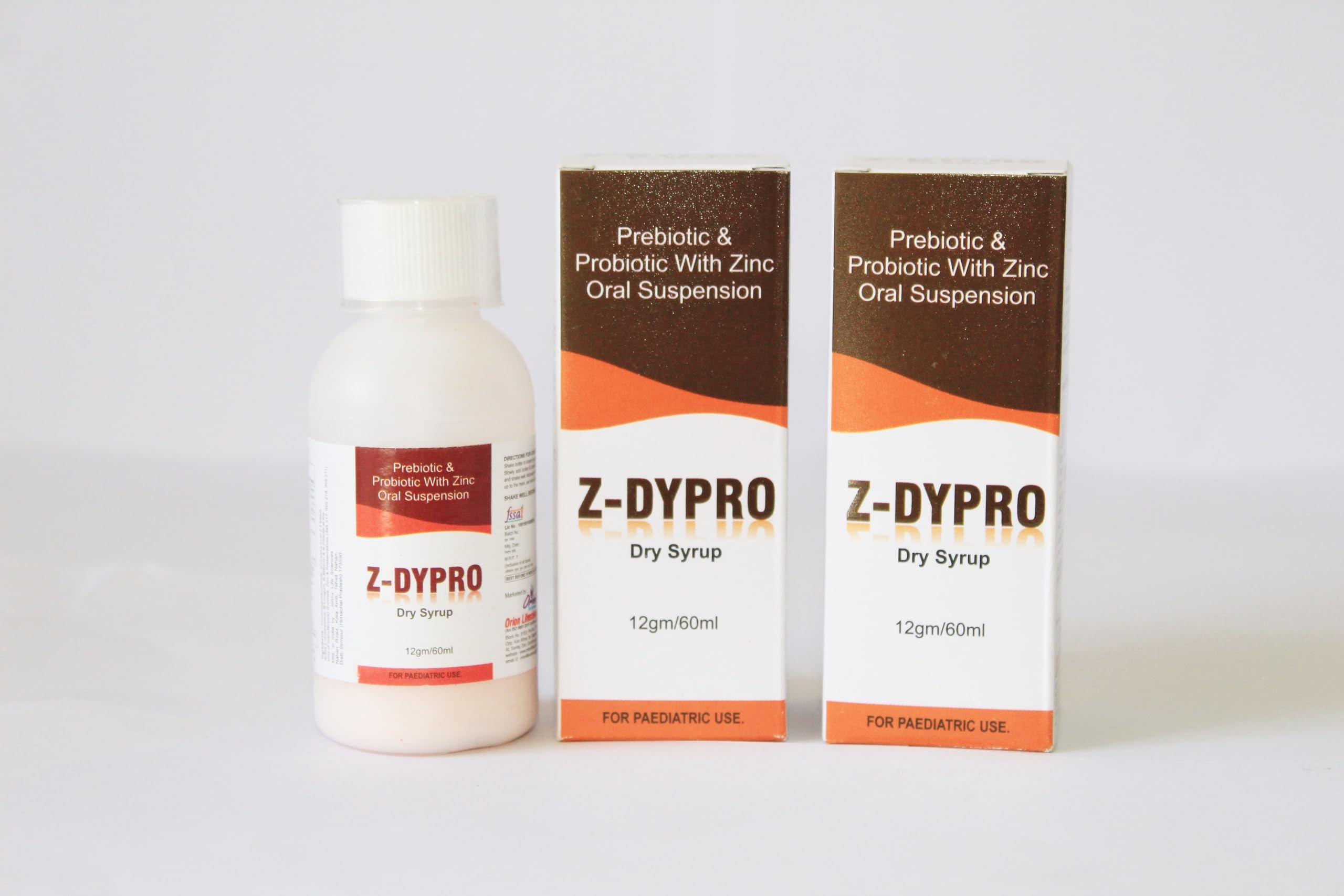 Z-DYPRO DRY SYRUP ORION PREBIOTIC & PROBIOTIC WITH ORAL SUSPENSION BOTTLE (Pack of 2 Bottle)