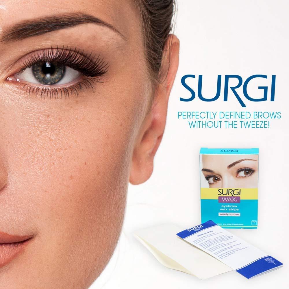 SURGI WAX Surgi Wax Eyebrow Ready To Use Wax Strips 28 Strips, 2 Pack