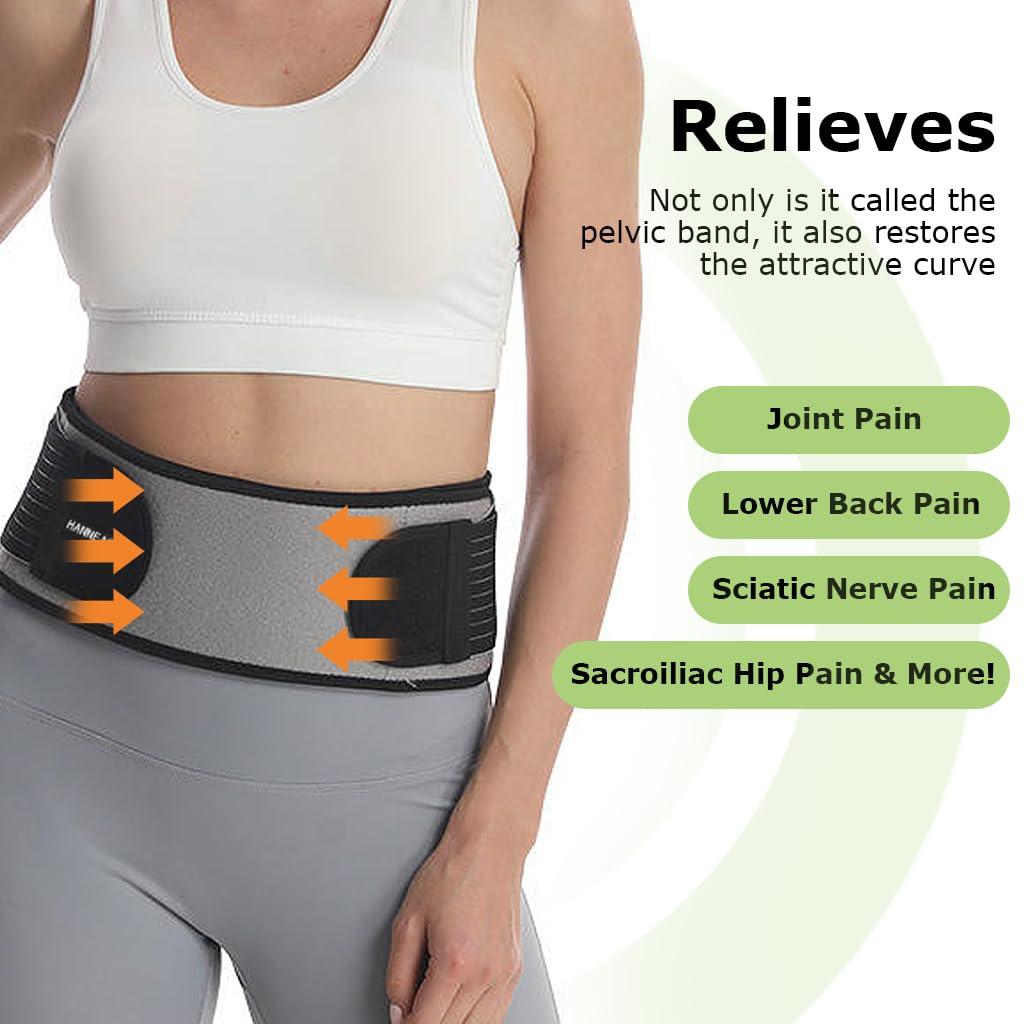 Hannea HANNEA Sciatica Pain Relief Belt for Women and Men, Hip Belt for Back Pain - Support and Alleviate Si Joint, Pelvic Support Strap, Breathable Waist Lumbar Lower Back Brace for Sciatica