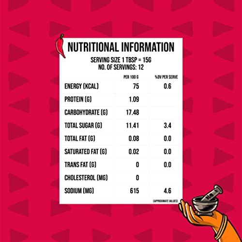 INDIAN SAUCE COMPANY Indian Sauce Company Fiery Red Hot Sauce, 180 ml | Perfect Blend of Flavour and Taste | Spicy Level 7 on 10 | Red Chilli Sauce For All Cuisines | No Artificial Colours | Made In India