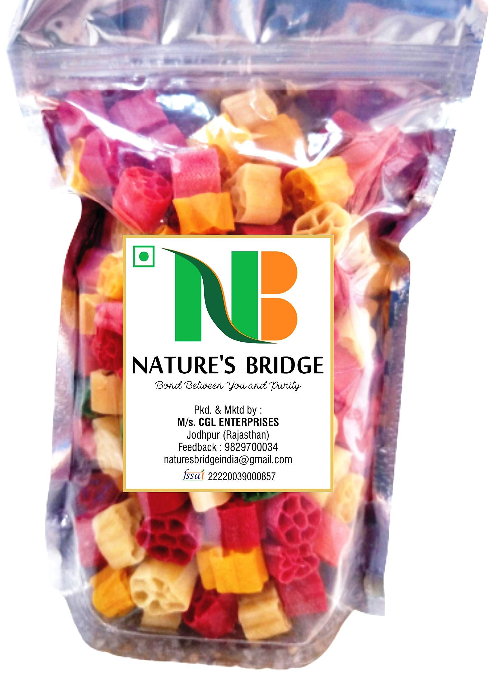NATURE'S BRIDGE Nature's Bridge Colorful Mix Fryums, Flower papad, Ready to Fry Papad Snacks, Flower fryums - 250 Gm (Full Size)