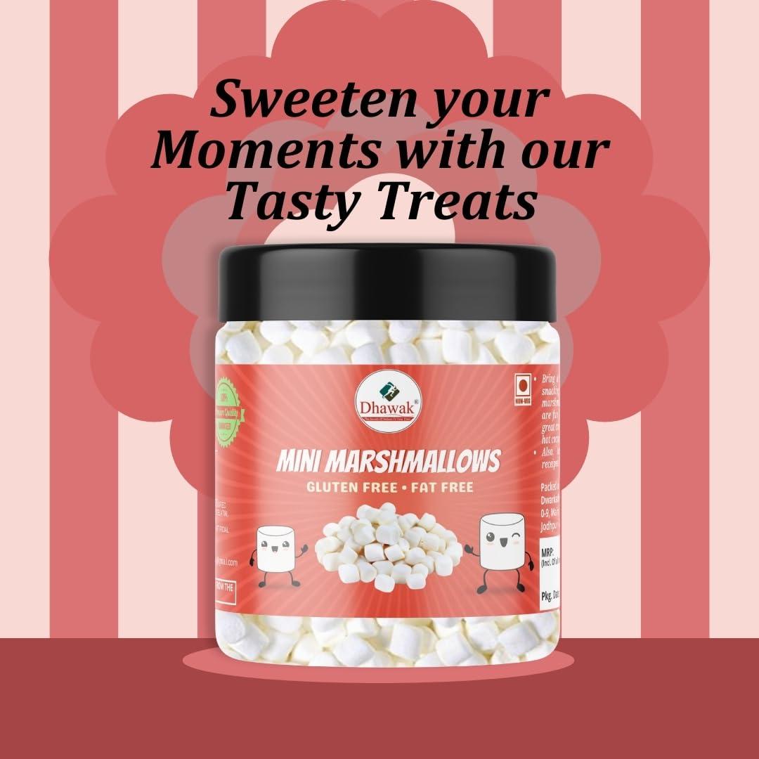 DHAWAK Dhawak Mini Marshmallows - VANILLA MIST FLAVOUR - 100 gms |Jar Pack|