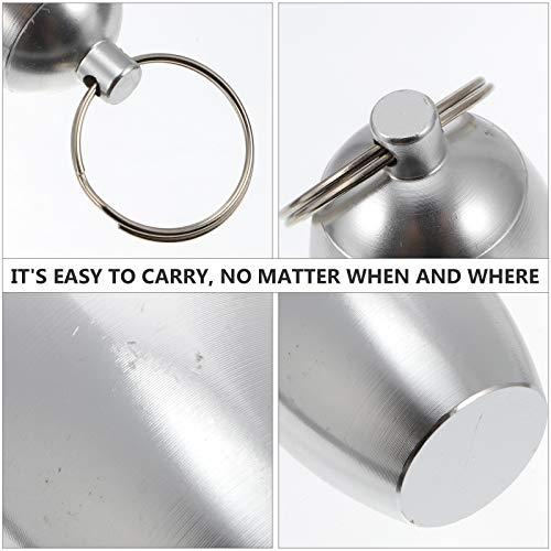 HEALLILY 2pcs Pill Holder Organizer Pill Case Bottle Container with Keychain Pill Box Useful Acessories