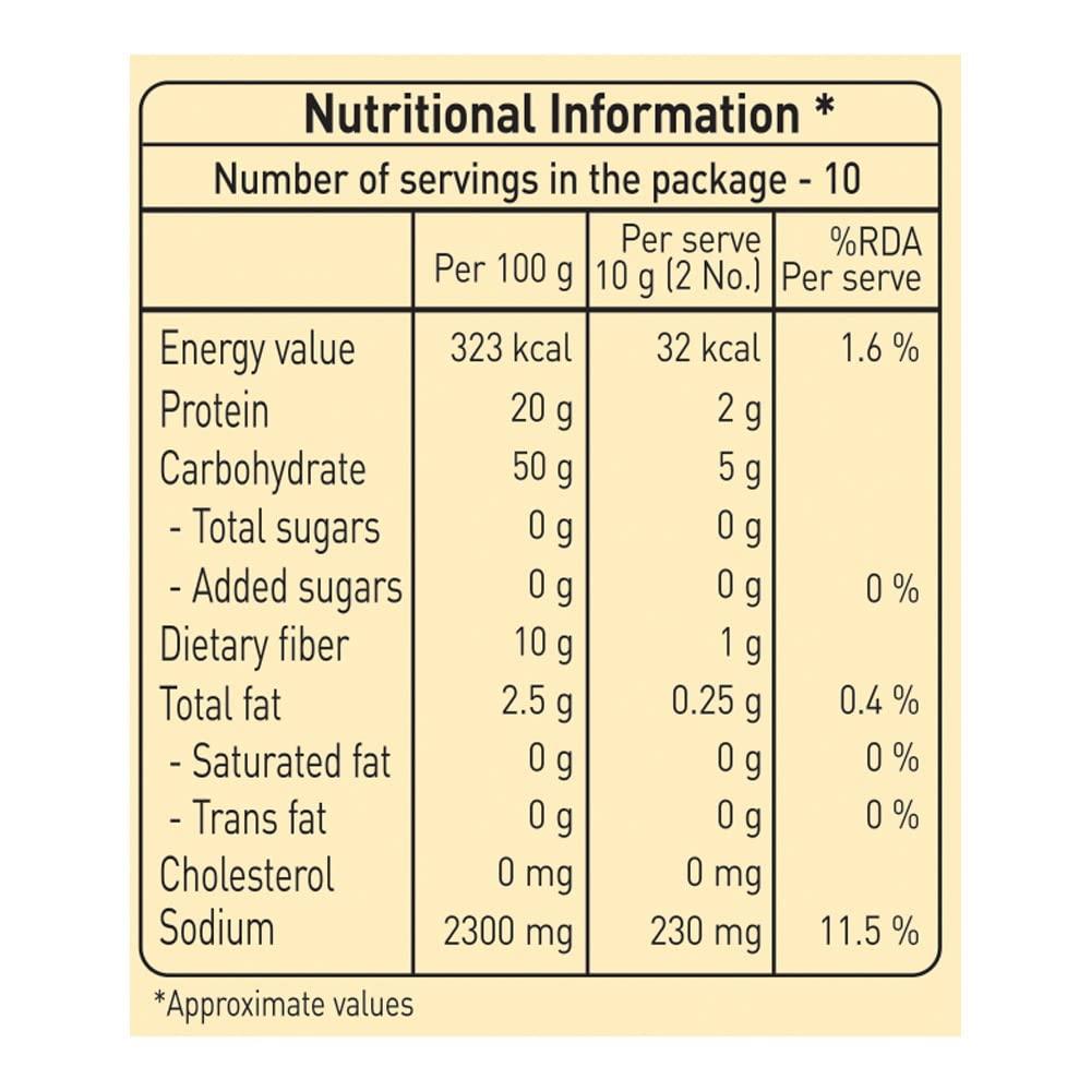 Priya Priya Urad Dal Papad - Plain, 100g (Pack of 4) - I Four Inch Papad I Handmade Urad Dal Appalam