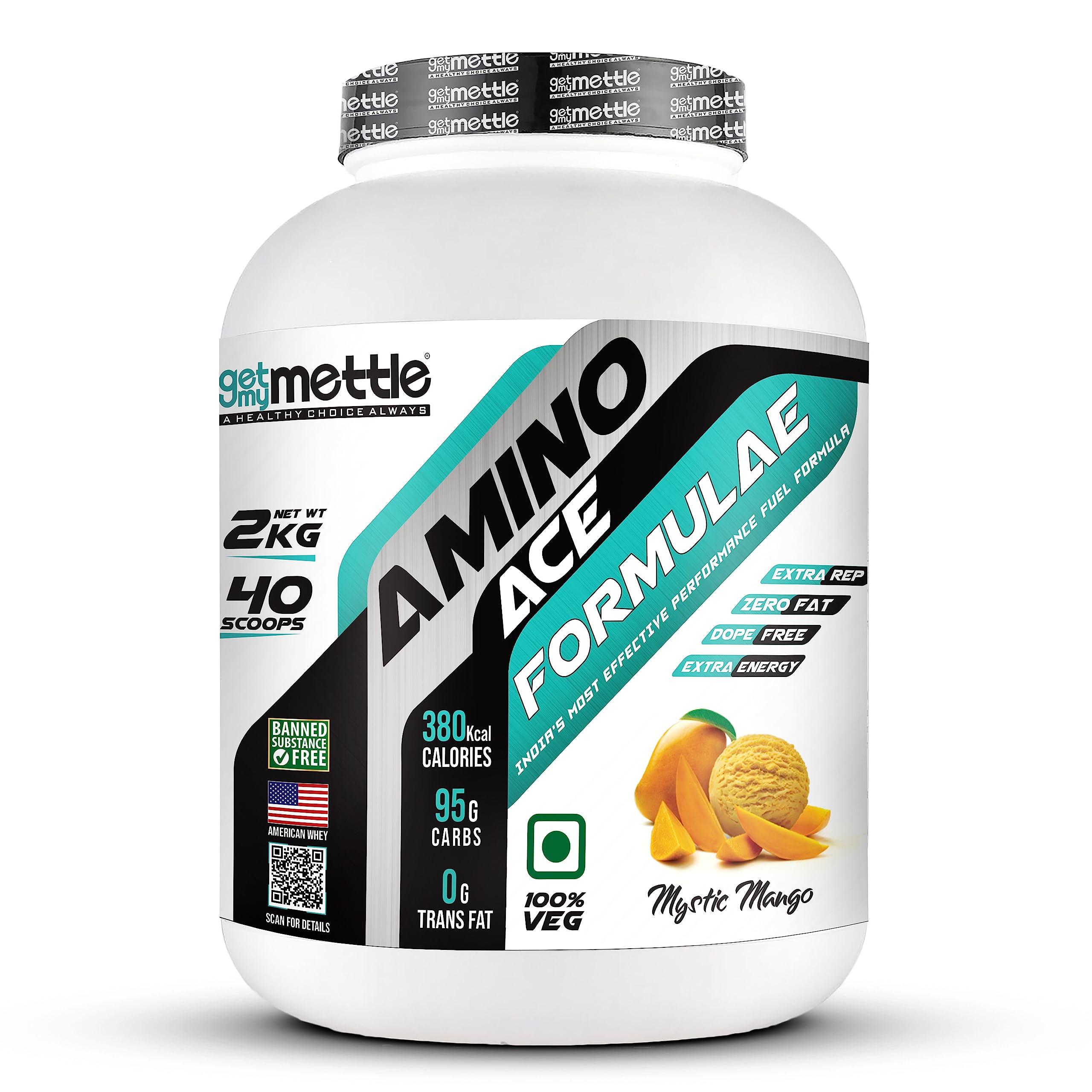 swasthum Mettle Amino Ace Formulae Carbs blend | Performance fuel (Mystic Mango,2kg)
