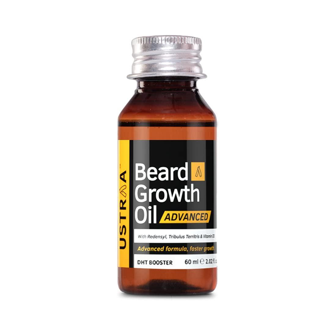 Ustraa Ustraa Beard Growth Oil Advanced-60Ml-Lab Tested To Increase Beard Growth Rate By 40%,One Of Best Beard Growth Oil Patchy Beard Issues, Redensyl & Dht Booster,No Sulphates,No Mineral Oil