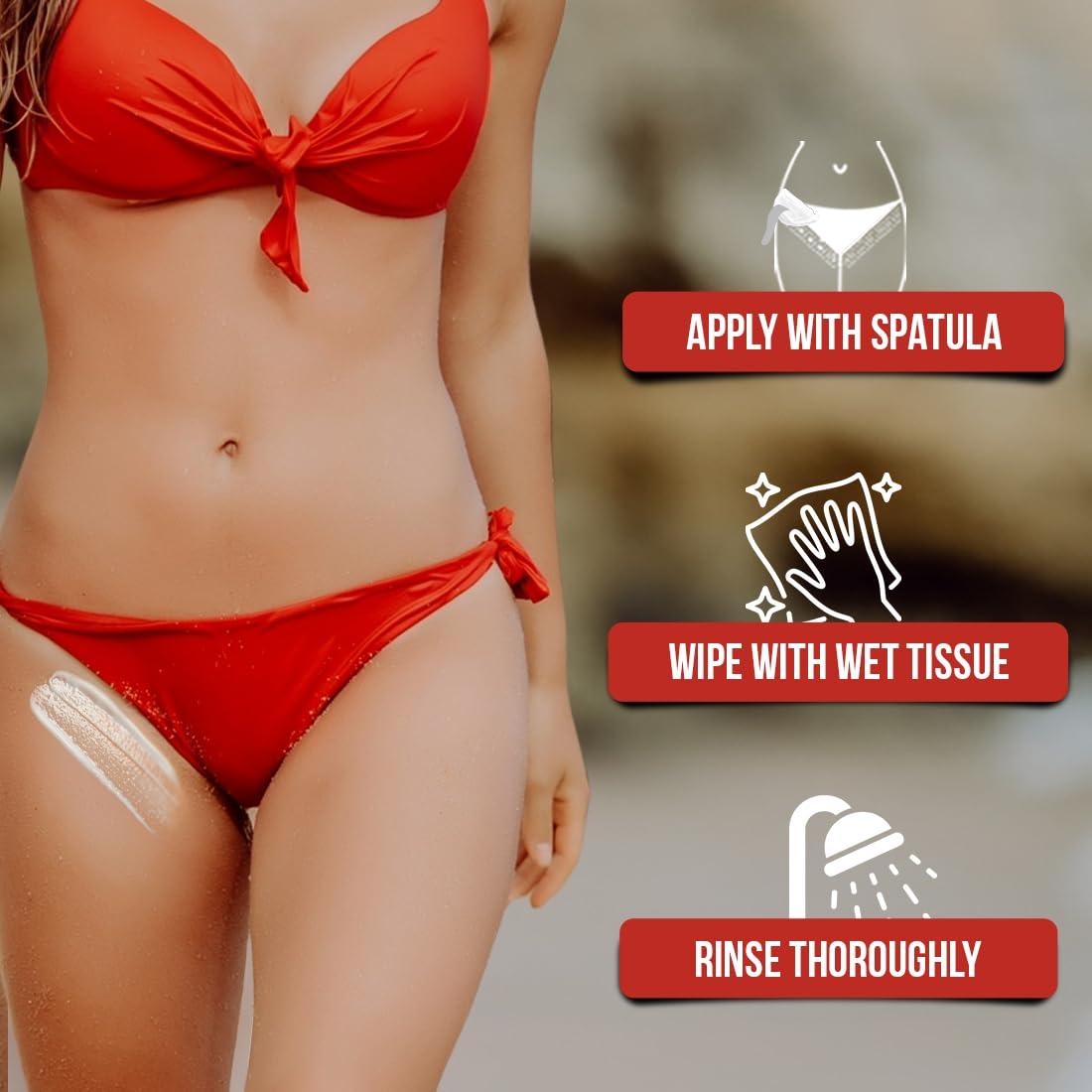 Everteen everteen SILKY Bikini Line Hair Remover Creme with Cranberry and Cucumber - 1 Pack (50 g)