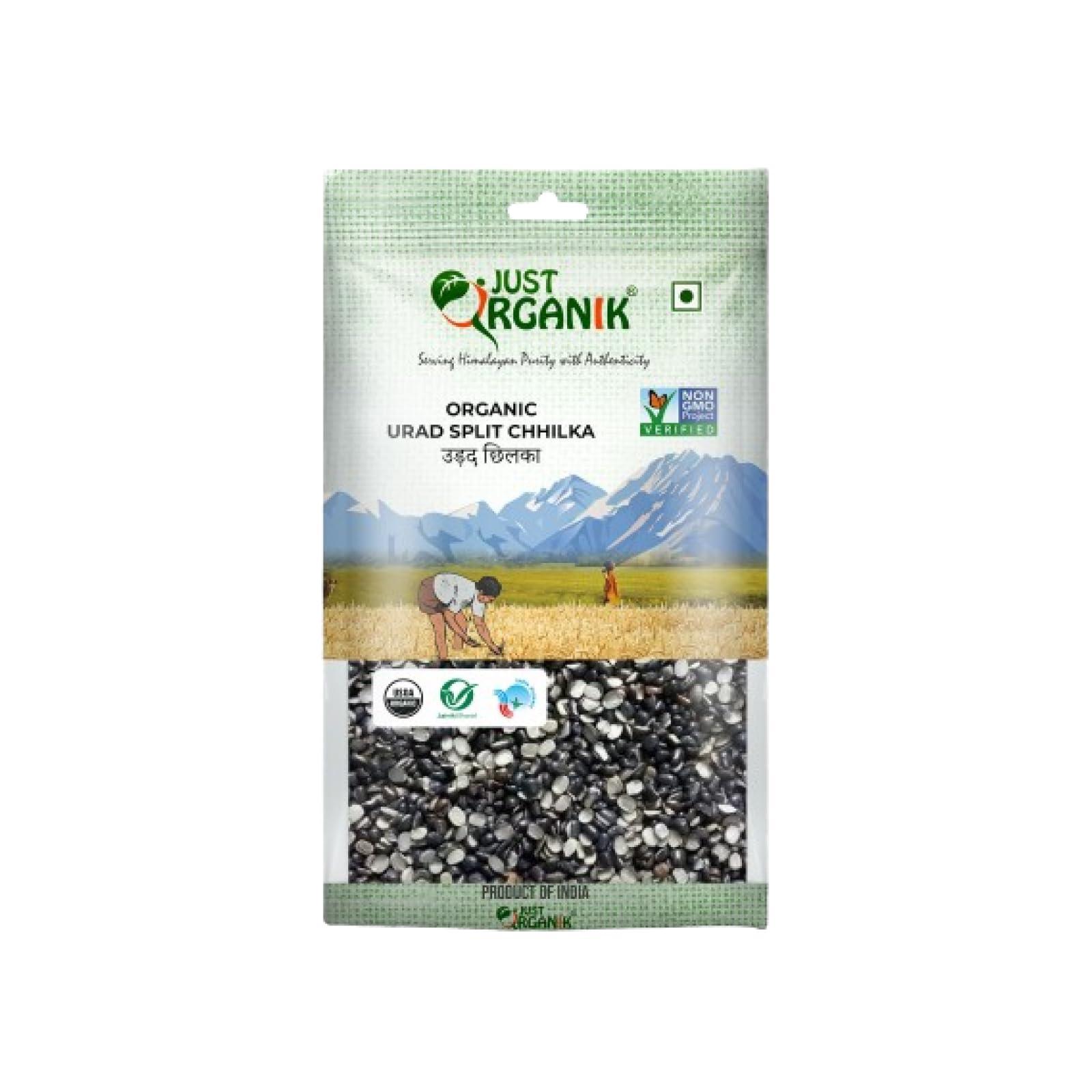 JUST ORGANIK Just Organik - Organic Urad Split Chilka 1 Kg | 100% Organic | urad dal split | urad chilka |sourced from himalayan foothills | authentic dal | Rich in protein | Minapa pappu