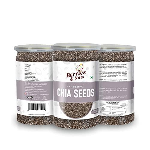 Berries And Nuts Berries And Nuts Pumpkin, Sunflower, Chia & Salted Flax Seeds Combo | Pumpkin Seeds 200 Grams, Sunflower Seeds 200 Grams Chia Seeds 250 Grams & Saled Flax Seeds 200 Grams