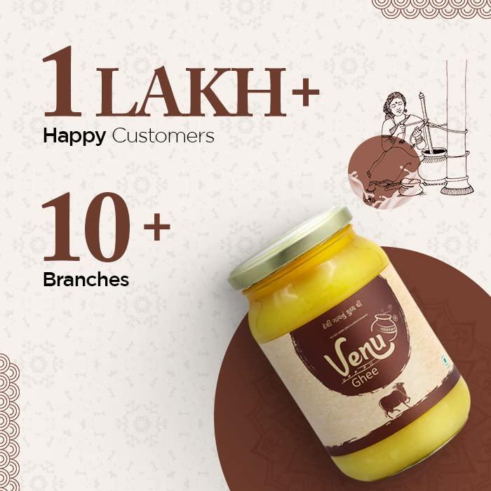Venu Venu A2 Cow Ghee Made by Traditional Churning Bilona Method (1000ML)