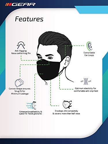 Gear Gear BREATHEASY G95 Women's Reusable & Washable 6 Layer NABL Certified Outdoor Protection Face Mask (Pack of 2) Smudge Art, Floral Vibe
