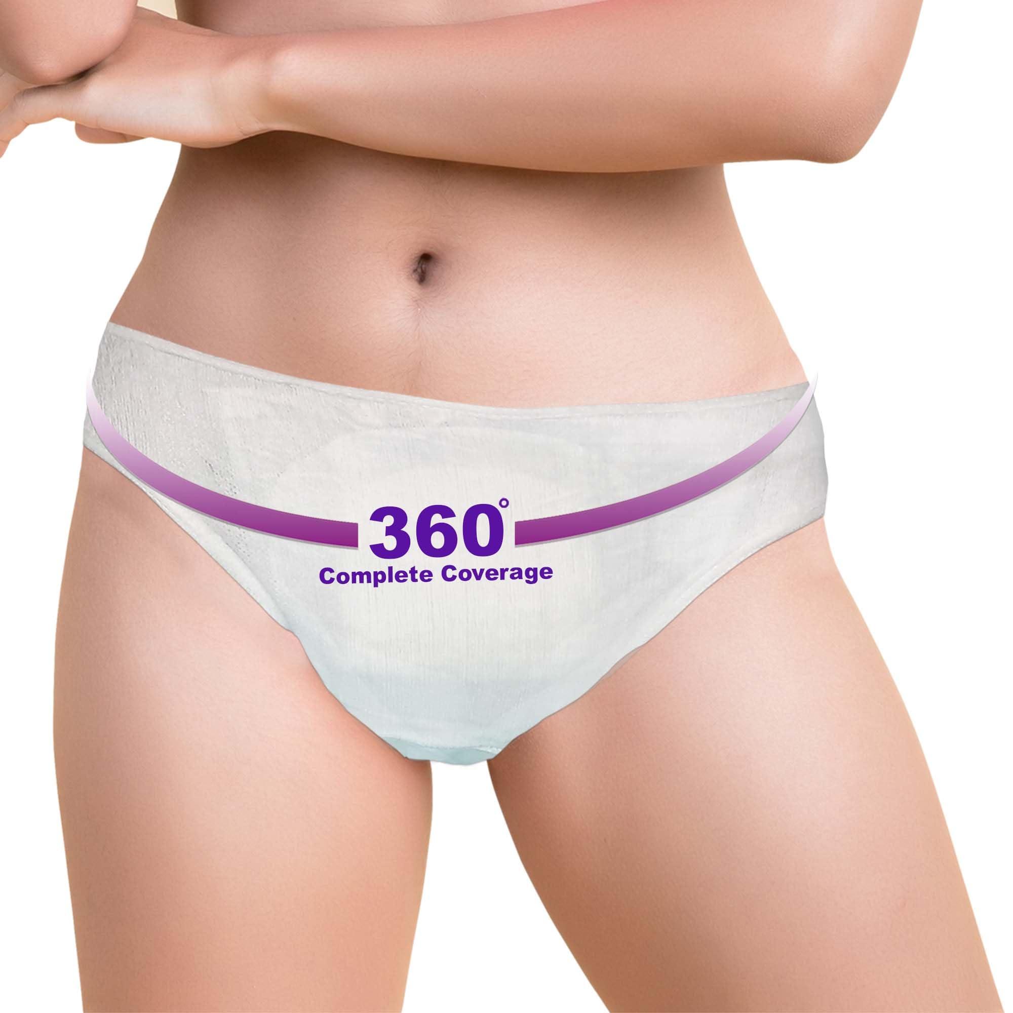 Trawee (Disposable Underwears) Trawee Period Kit for School Girls | Disposable Menstrual Panties for High Absorption & liners | Leak-Proof | No Show-Stain-Wetness | Ideal for long School-hours for Hygiene & Protection (L, 8)