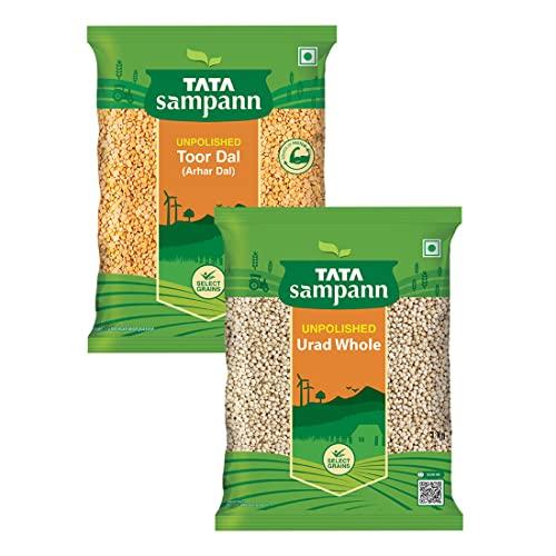 Tata Sampann Tata Sampann Combi Pack -Toor Dal 1 Kg + Urad Whole 1 Kg