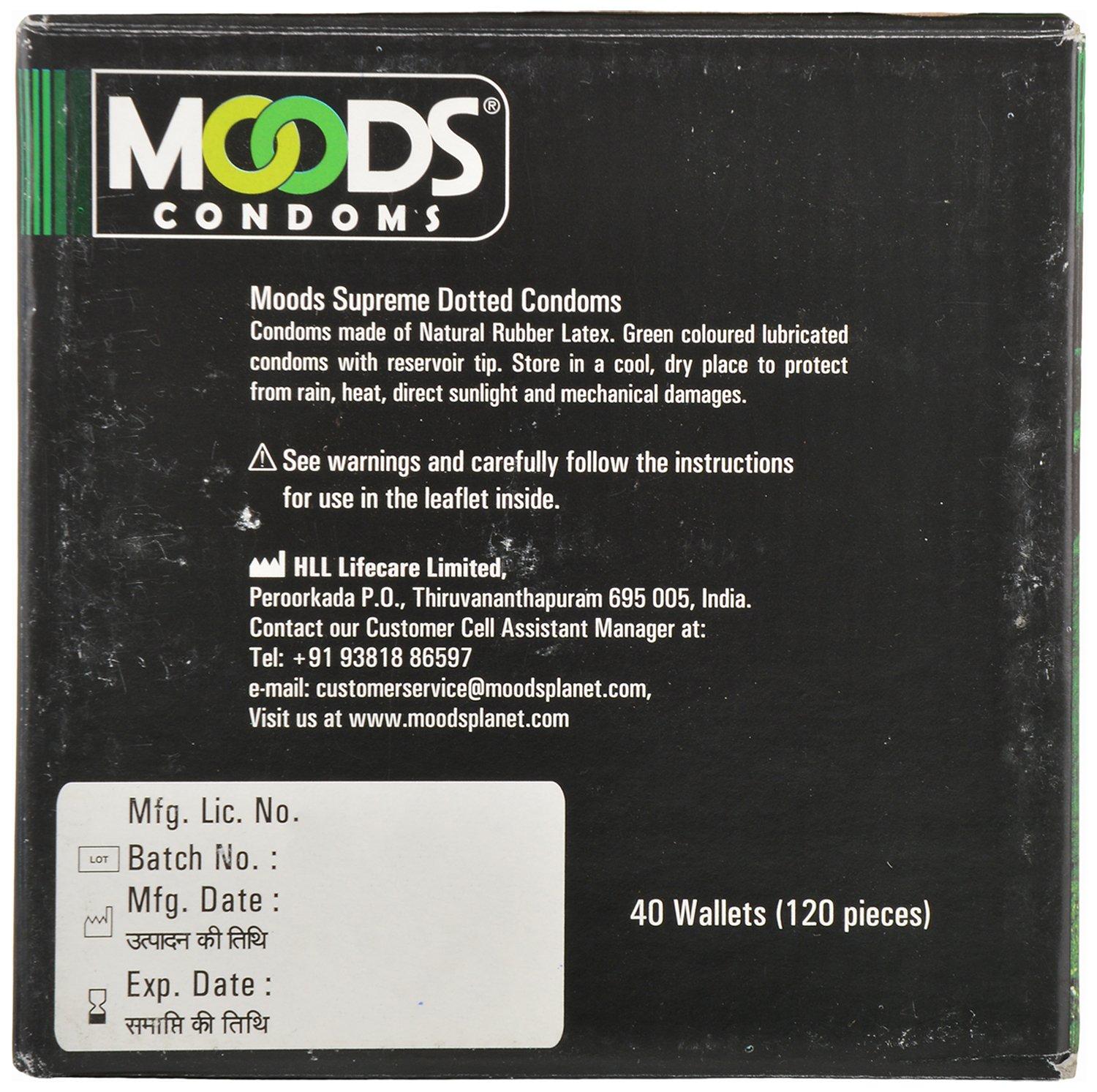 MOODS Moods Dotted Condoms (Pack Of 120)