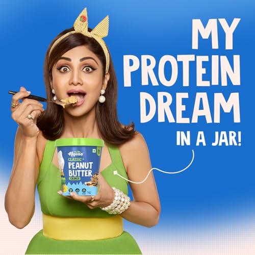 Alpino ALPINO Classic Peanut Butter Crunch 200 G - Roasted Peanuts, Brown Sugar & Sea Salt - 24g Protein, Gluten Free Plant Based Peanut Butter Crunchy