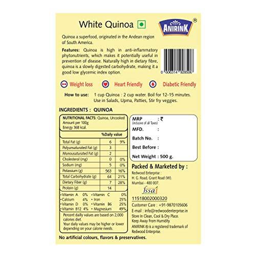 ANIRINK Anirink Gluten Free Peru White Quinoa 500gm