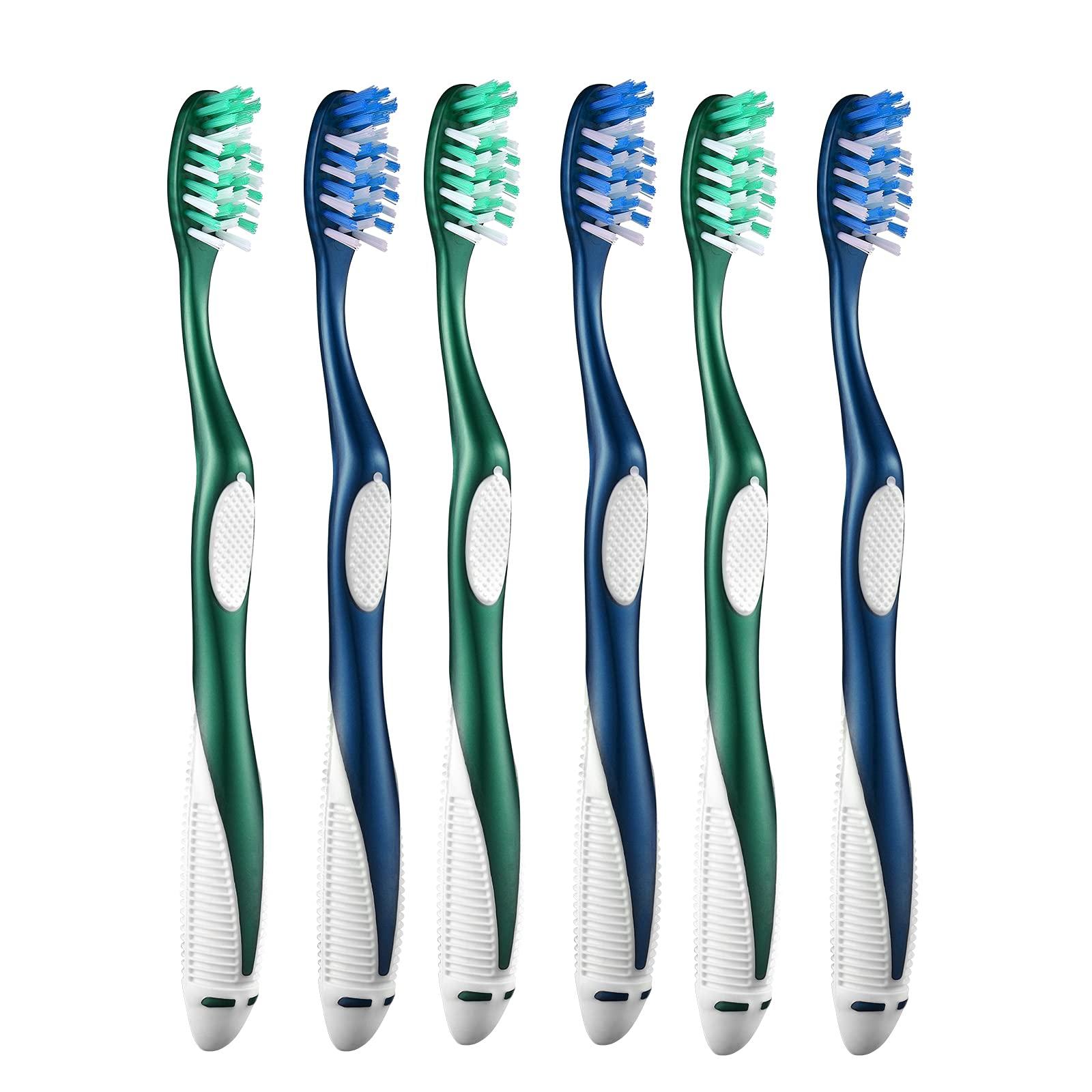 Fremouth Fremouth Extra Firm Manual Toothbrushes For Adults, Extra Hard Bristles, 6 Count,Multicolor
