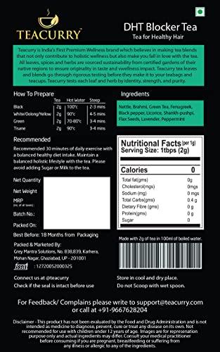 TEACURRY TEACURRY DHT Blocker Tea (2 Month Pack | 200 Grams) - Helps with Hair Growth, Shine, Repair & Strength