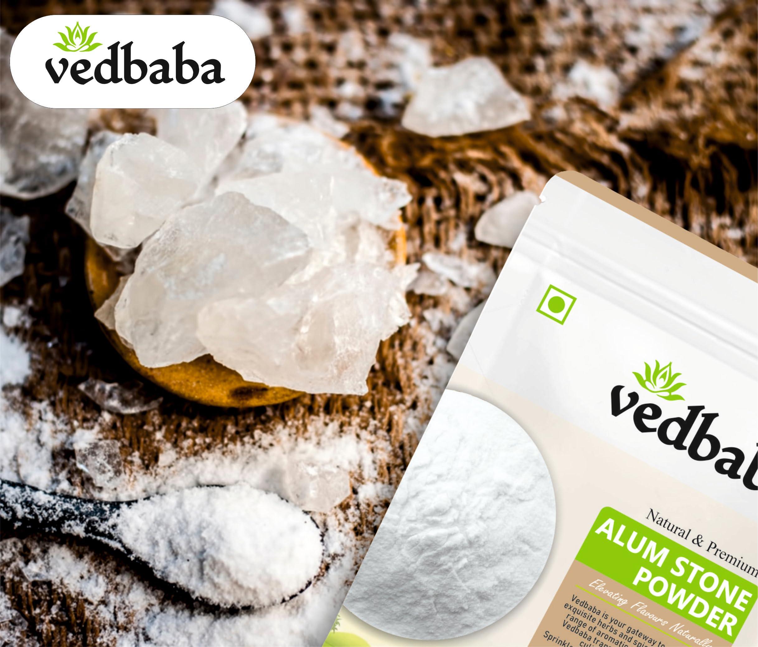 Ved Baba Vedbaba Alum Stone Powder - 400 GM, Fitkari | Phitkari | Canker Sores | Skin Tightening | Flower | Crystals | Aftershave | Water Purification | Facial Hair Removal (400 GM)