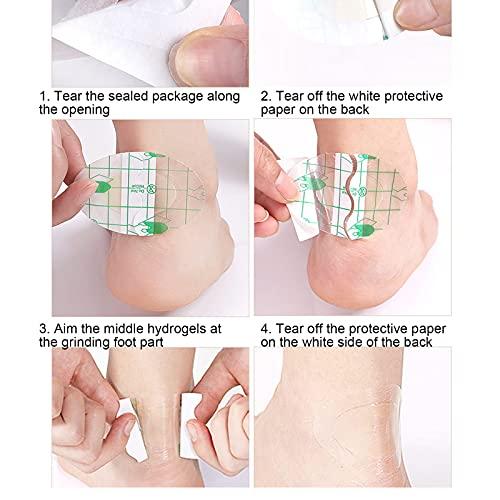cigemay Blister Pads, Waterproof Heel Blister Prevention Bandage Comfortable for Heel