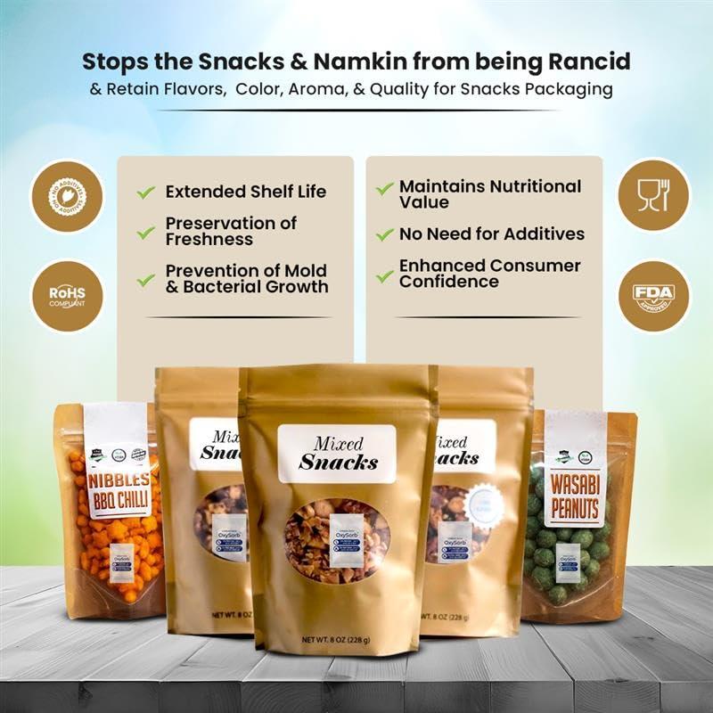 OXYSORB OXYSORB 50cc Oxygen Absorbers for Longer Shelflife and Freshness (Pack of 500)