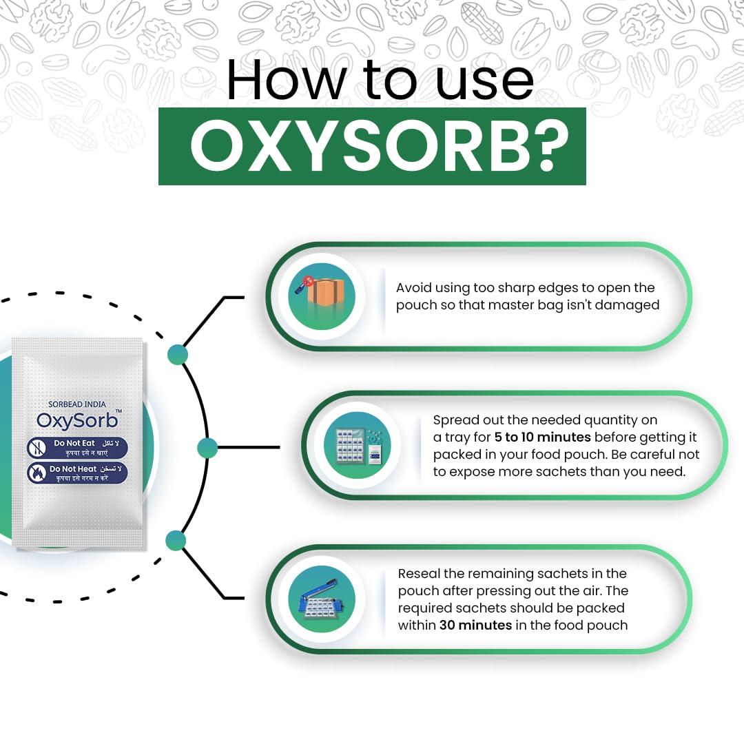 OXYSORB OXYSORB 50cc Oxygen Absorbers for Longer Shelflife and Freshness (Pack of 500)