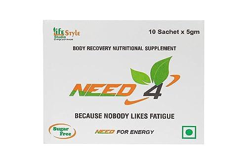LIFE STYLE STUDIO Need 4 Energy Powder Sachet Body Recovery Nutritional Supplement (Each Sachet 5 Grams) (10 Sachet)