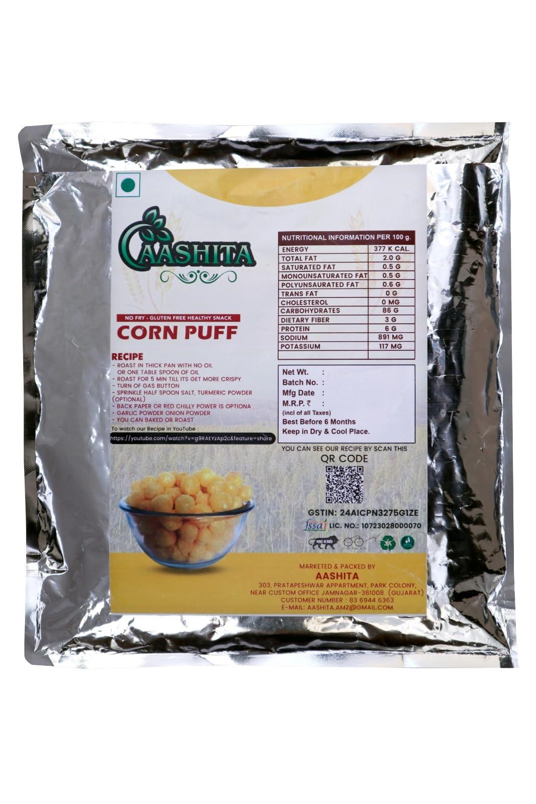 Generic AASHITA KURMURA MURMURA Whole Corn Puff for Healthy Breakfast Snack Food | Mieze Puff - 200 Gram (Pack of 2)