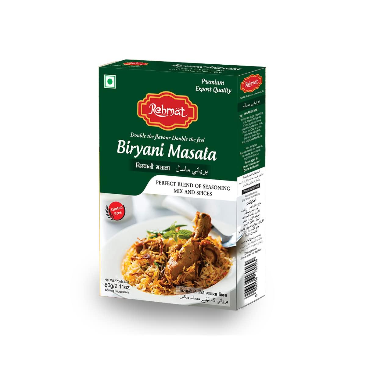 REHMAT REHMAT Combo Masala Powder Traditional Kashmiri Style Meat Masala (50 gm), Biryani Masala (60gm), Easy to Cook Masala- Pack of 6