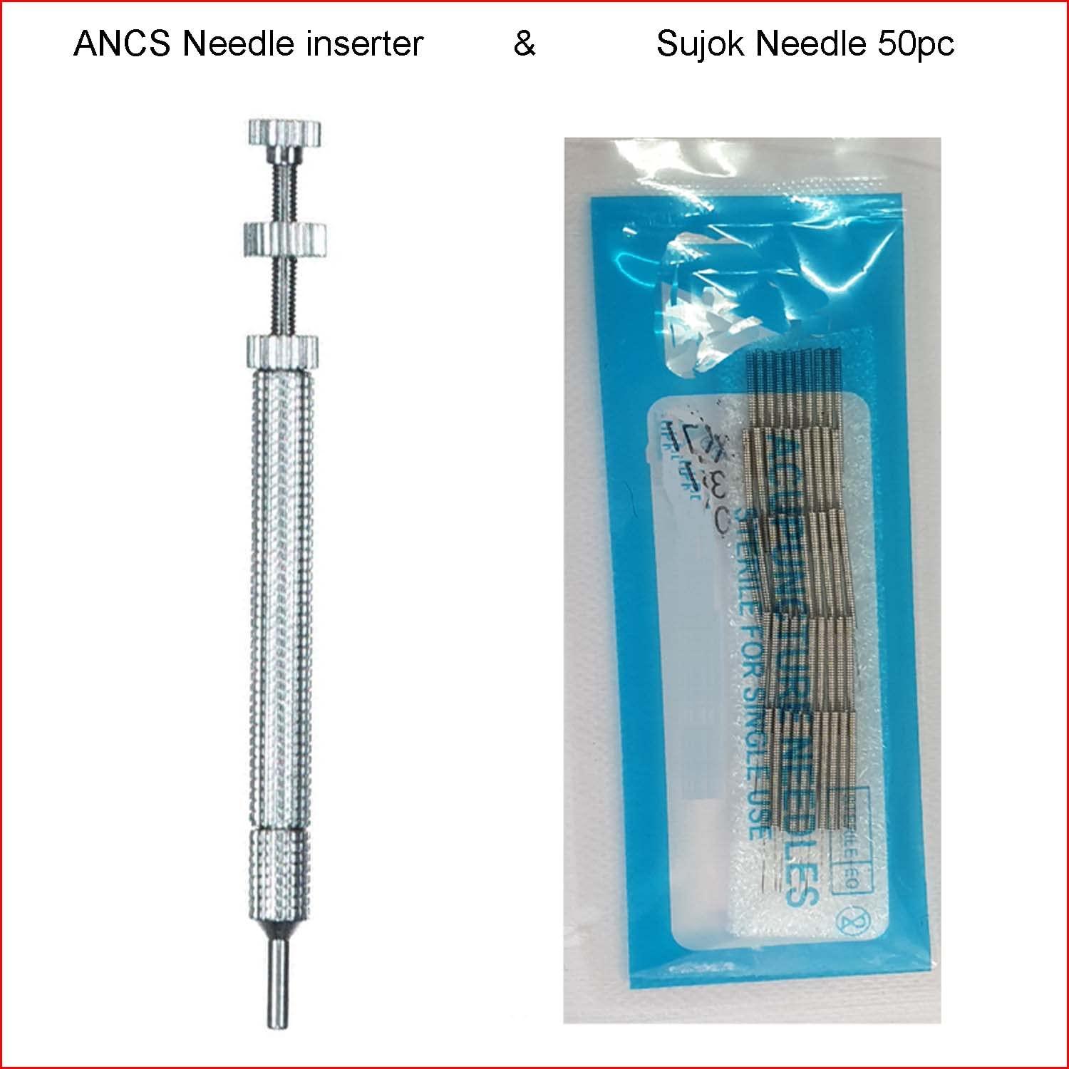 ANCS ANCS Sujok Acupressure Needle Inserter with Sujok Needle (Total Set of 50 Needles)