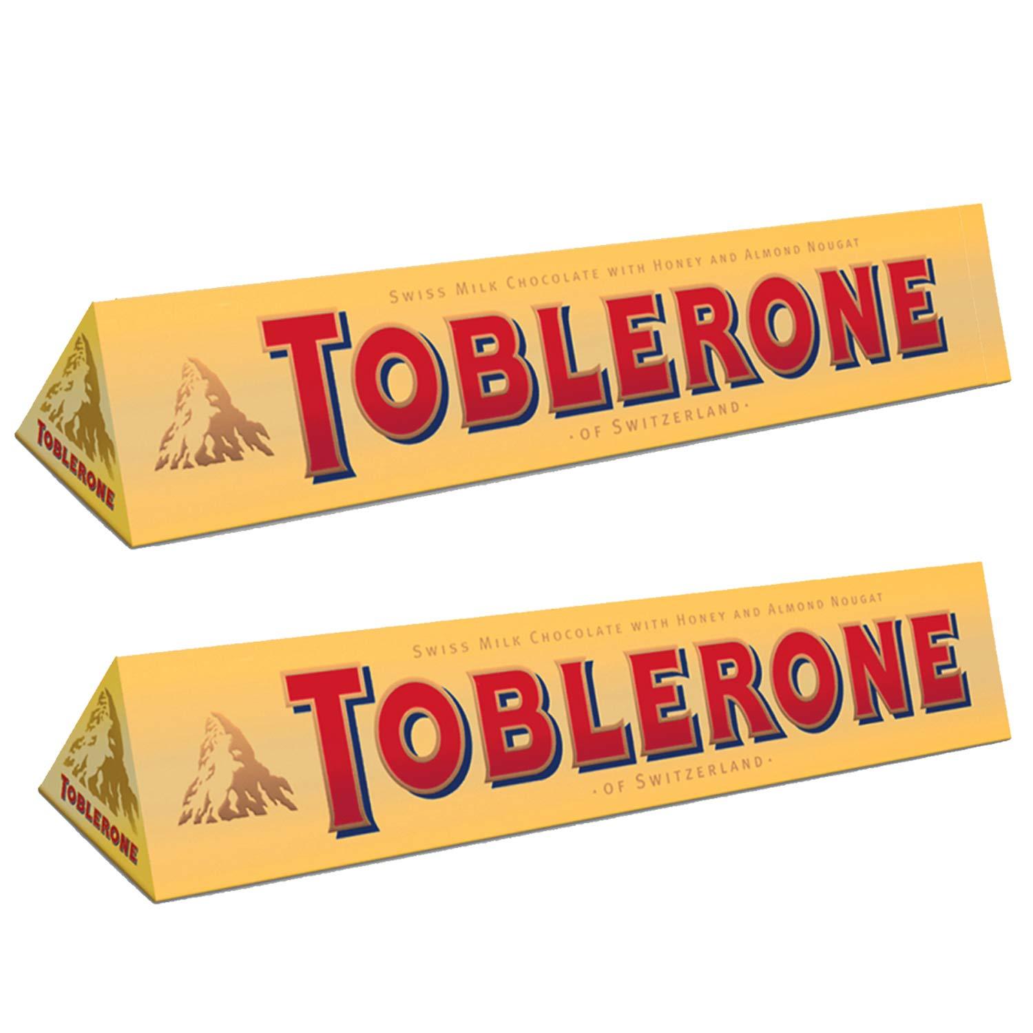 Toblerone Toblerone Milk Chocolate With Honey And Almond Nougat Pack Of 2, X 100 G,200 Grams