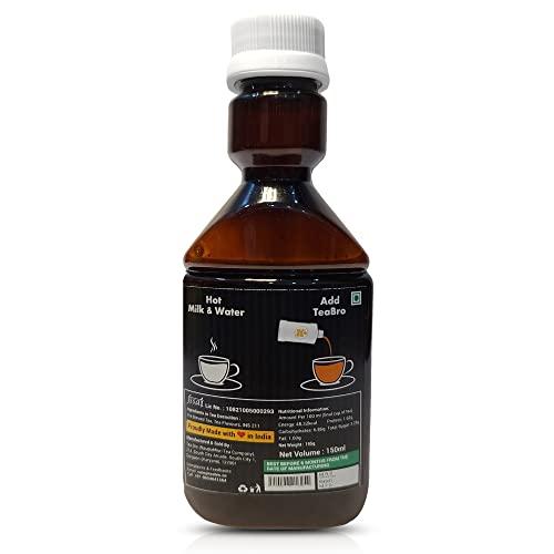TEA BRO Instant Tea, Kali-Mirch & Adrak Flavour (Winter Blend) - Tea Decoction (Concentrate) | Serves 15 Cups | In Measuring Head Squeeze Bottle | Pre-Brewed Tea Liquid | Just Add Hot Milk + Water