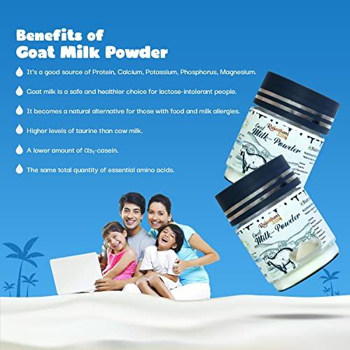 Rajasthani Swaad Rajasthani Swaad Organic Goat Milk Powder | Freeze Dried Grass Fed Goat Dry Milk Powder | Gluten Free No Additives No Preservatives | 300 Grams