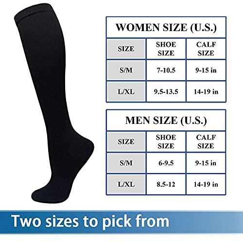Aoliks Compression Socks for Women & Men(1/3/7/8 PACK) - Best for Running,Sport,Nurse,Travel,Cycling-20-30mmHg