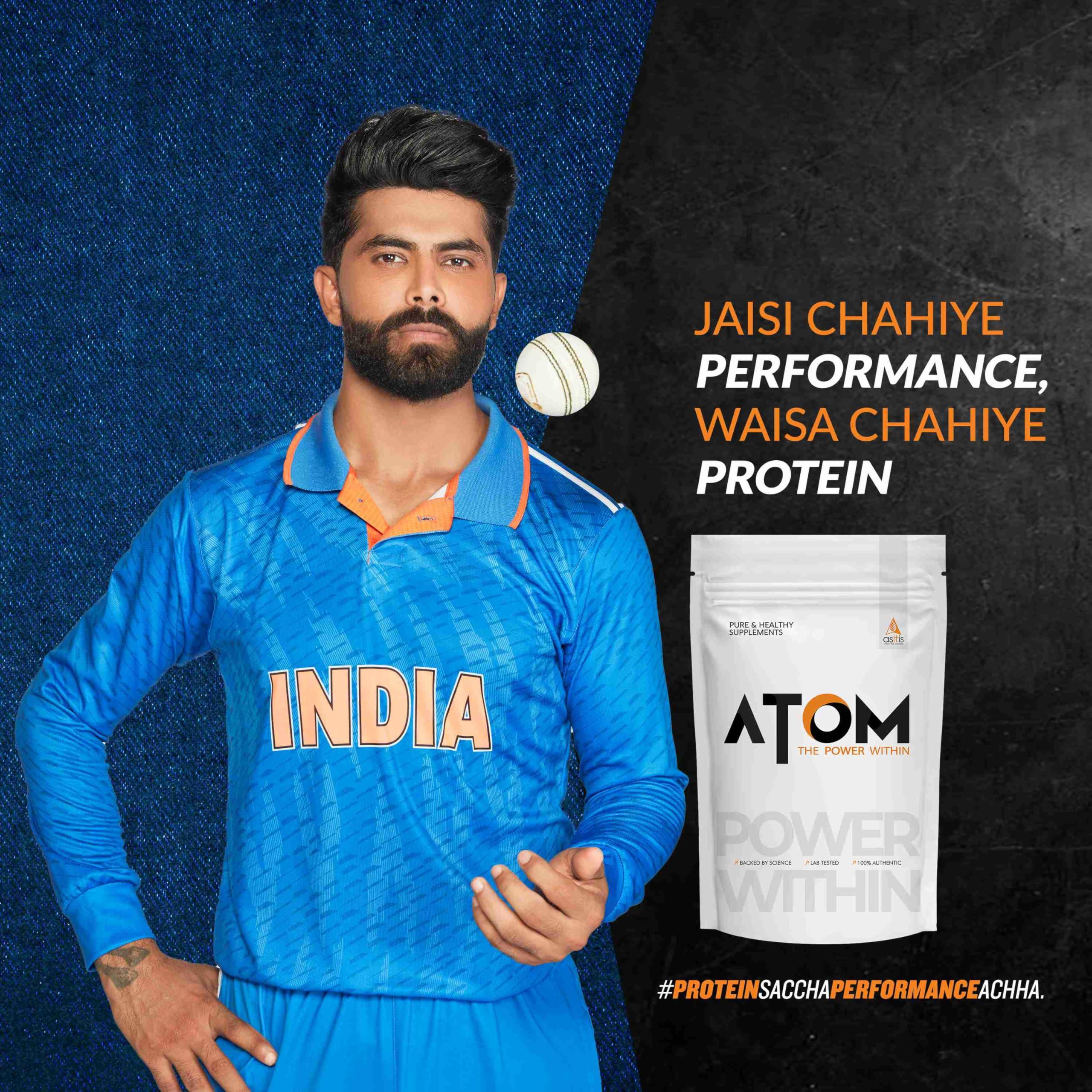 Asitis Nutrition Asitis Nutrition ATOM Plant Protein 1kg | 25g Protein | Amino Profile similar to Whey | Easy to Digest | Vegan