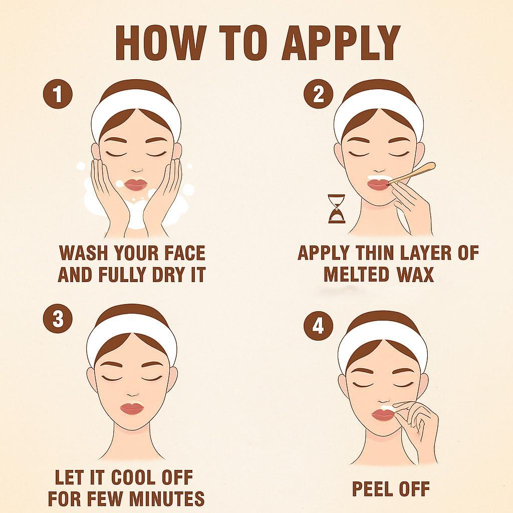 FYORR Fyorr Facial Katori Peel-Off Wax Combo of 3 Red Wine - 80gm each