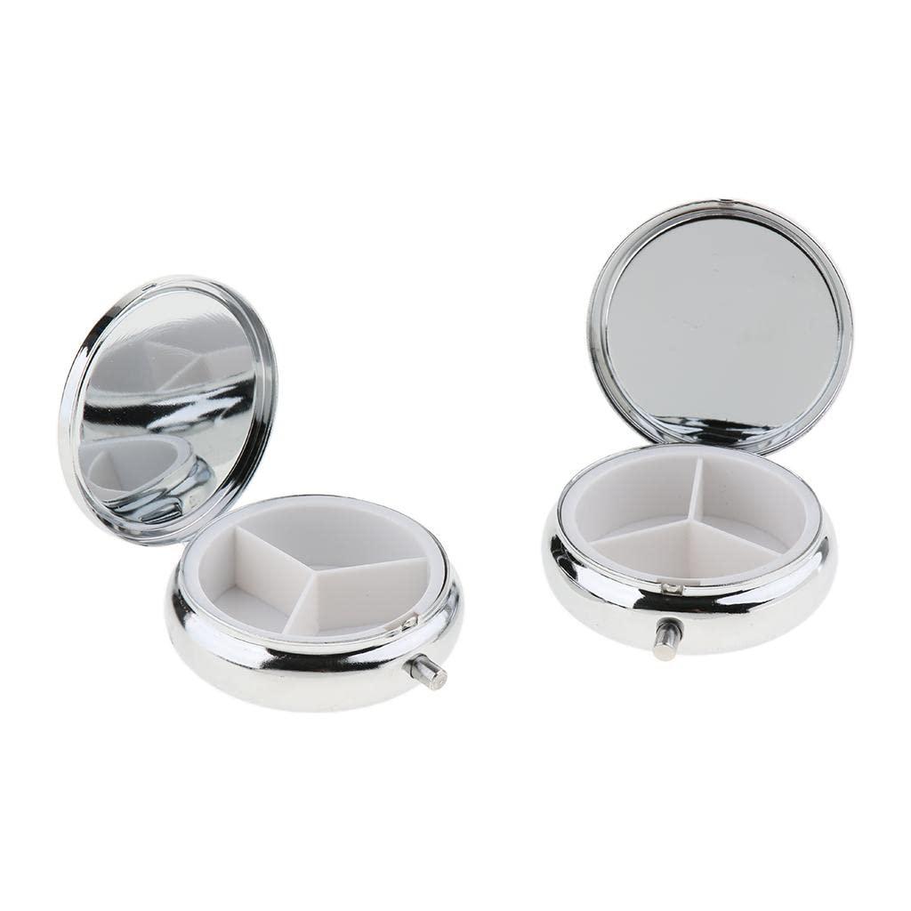 Generic GAH 2 Pieces Vitamin Medicine Tablet Box Pill Storage Cases 3 Slots