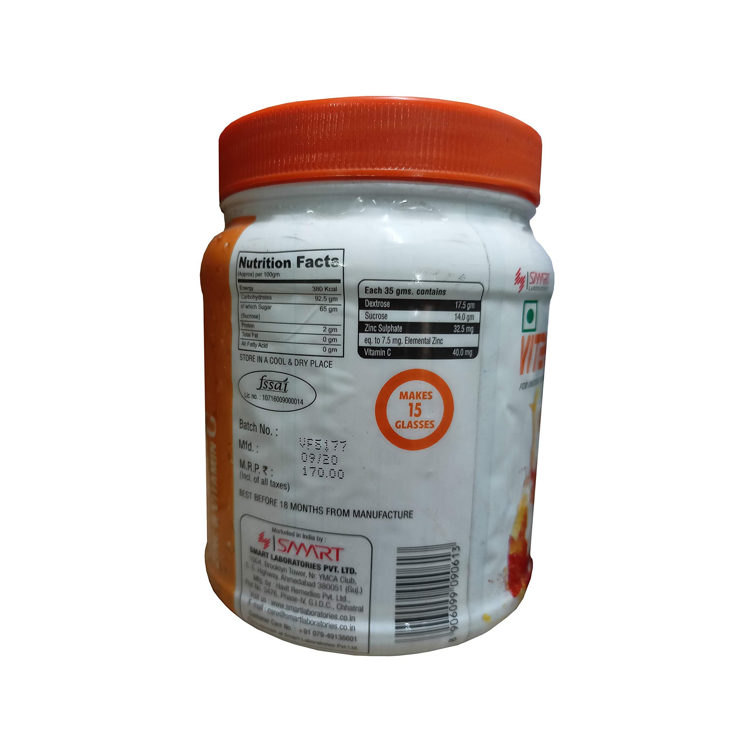 SMART LAB Vitaflow-z Powder (Orange Flavour), 525g