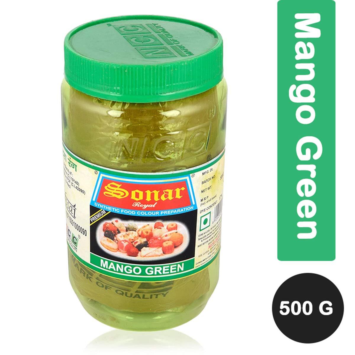 Sonar SONAR Synthetic Apple Green Powder Food Colour Preparation for Dairy Products, Snack Foods, Ice Cream, Soups, Jams, Pickles, Sweets, Cakes and Food Decoration (500 Grams) | Vegan