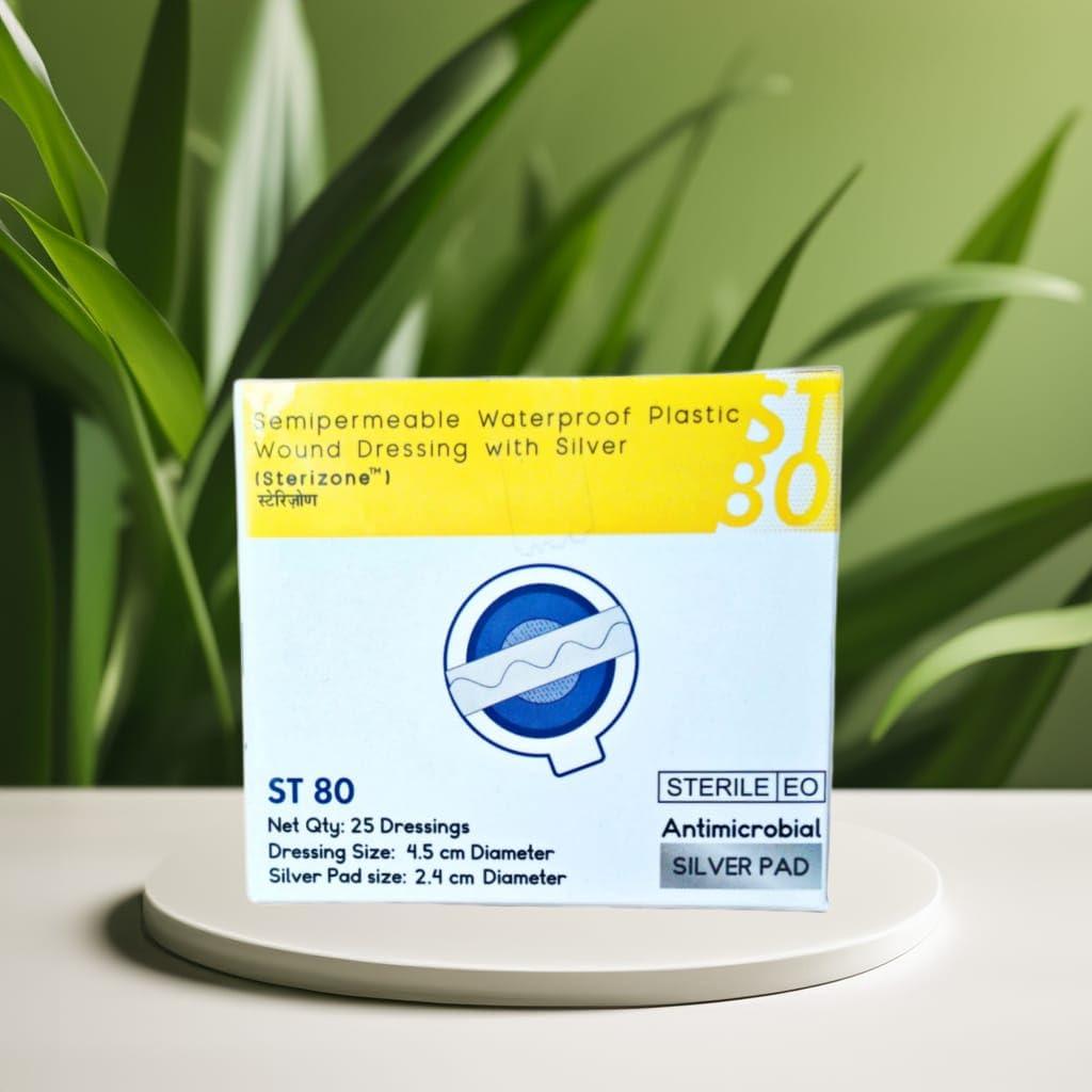 DYNAMIC TECHNO MEDICAL STERIZONE ST 80,Dressing Pad,STERIZONE DRESSING PAD,sterizone waterproof bandage PACK OF 25