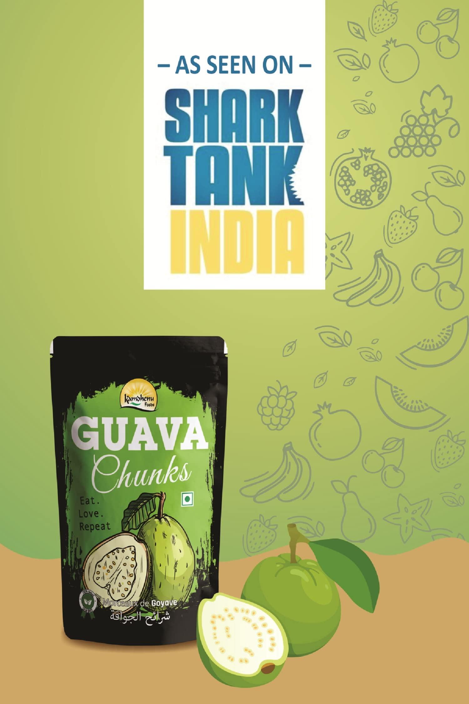 Kamdhenu Foods Kamdhenu Foods Dried Fruit Guava Chunks Healthy Candy | Snacks, Pack of 2 | 100gm Each